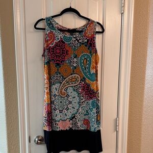 Ronni Nicole Multicolor Paisley Midi Dress